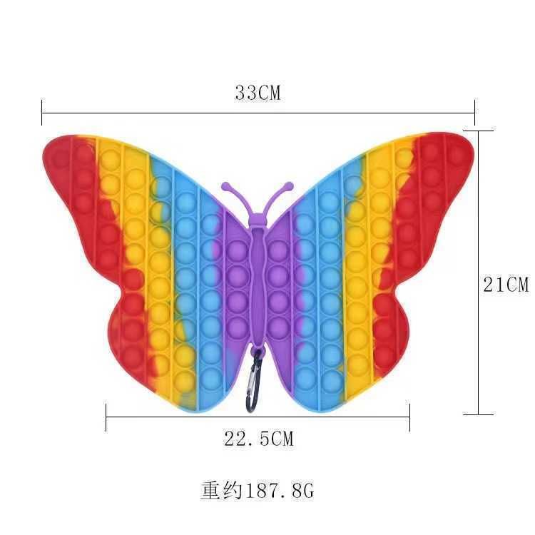 borboleta 33 x 21cm cor arco-íris