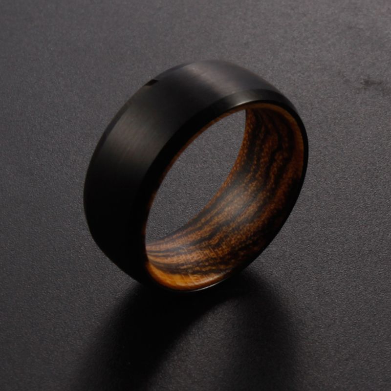 Compra 8 Mm Hombre Negro Tungsteno Anillo De Carburo Naturaleza Oro Ébano  Madera Inlay Bandas Boda Biselado Borde Confort Ajuste Tamaño 7 13 Barato |  Entrega Rápida Y Calidad | Es.Dhgate