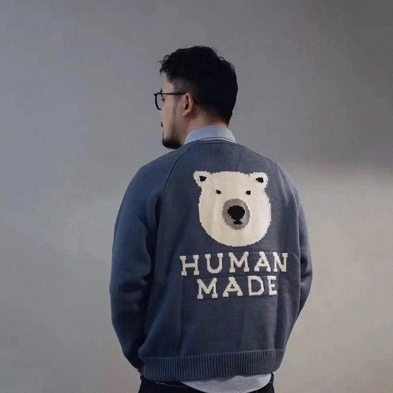 美品 HUMAN MADE BEAR RAGLAN KNIT SWEATER