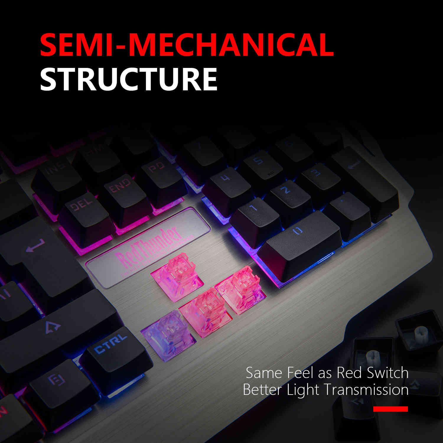 Compra RedThunder K900 RGB Kired Gaming Keyboard 25 Llaves Anti Ghosting  Mecánica Sientir Ergonomía PC Ruso Español Francés Barato | Entrega Rápida  Y Calidad | Es.Dhgate