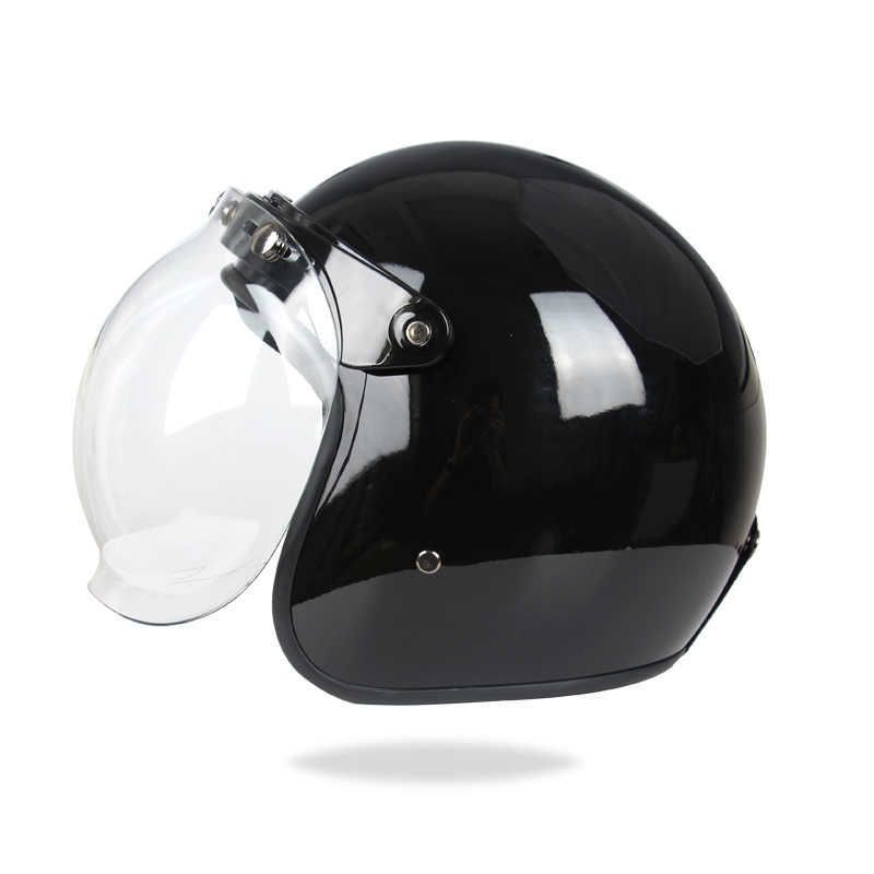 Motorcycle Helmet Open Face Bubble 