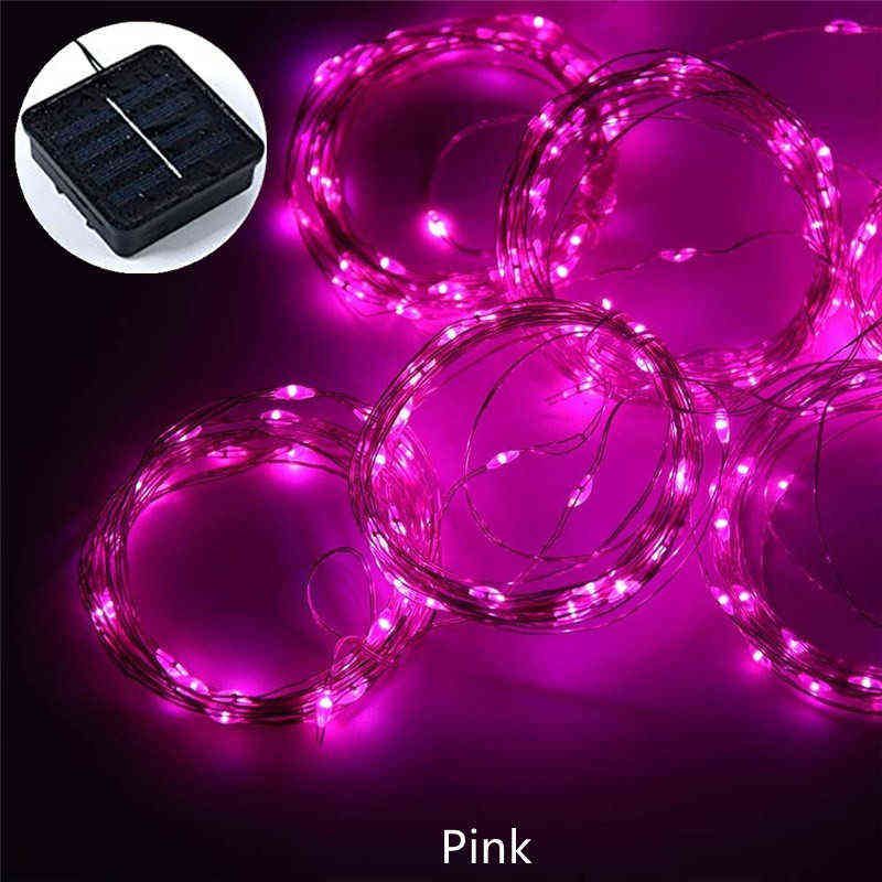 Pink-Solar Powered-3m x 1m 100leds