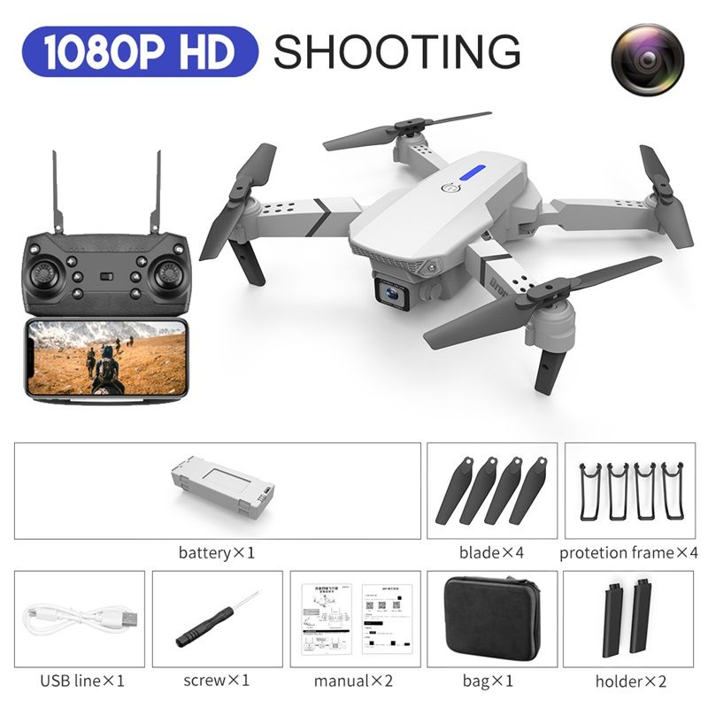 1. White 1CAM 1080p 1 Battery-with
