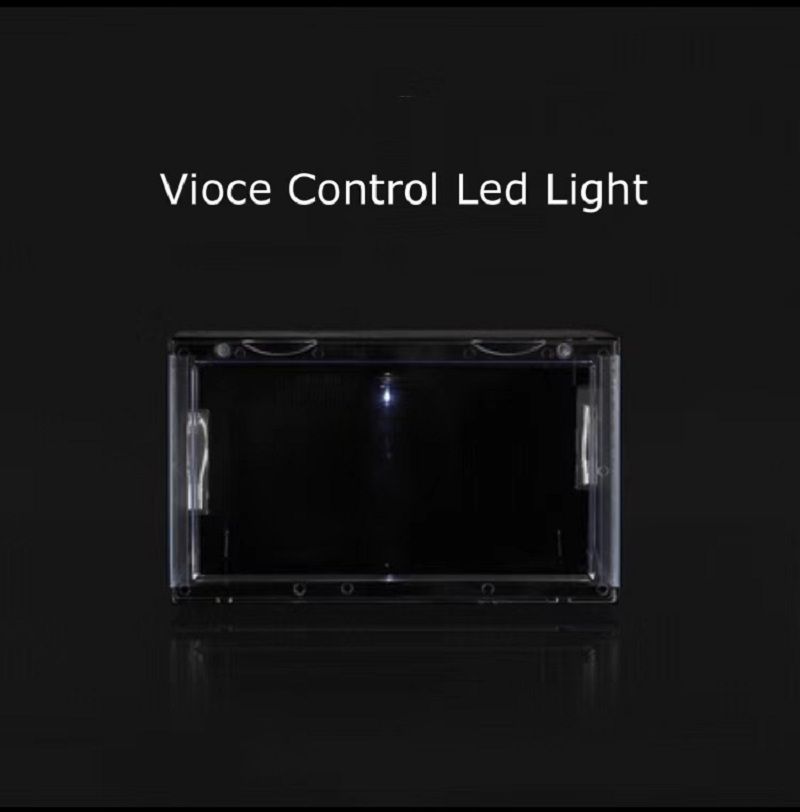 Controle de voz preto LED luz