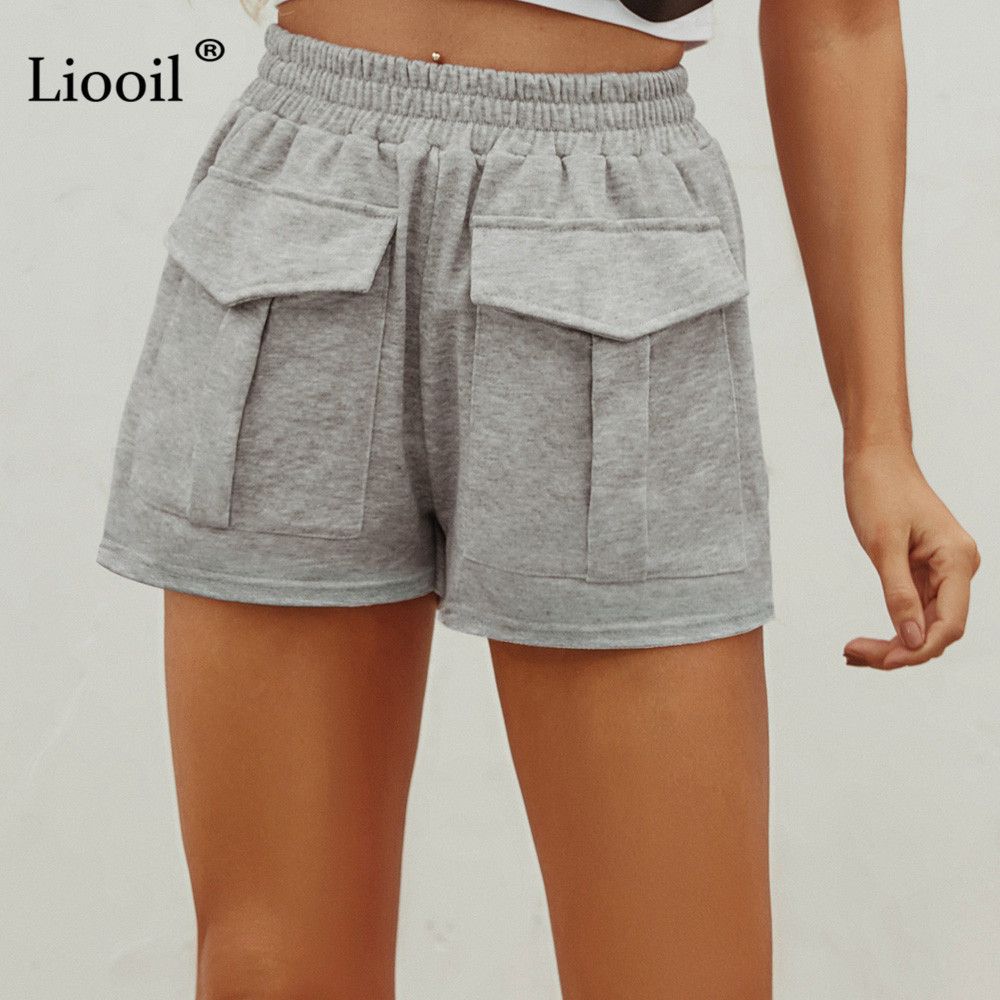 Acquistare Pantaloncini Grigio Sexy Vita Alta Dritto Con Tasche Donne  Casual Patchwork Shorts Abbigliamento Da Donna Rave Pantaloni Corti Nkem  Economico | Consegna Veloce E Qualità | It.Dhgate