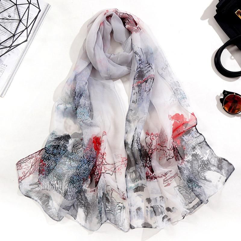 New Fashion Women Long Flower Print Voile Scarf Wrap Ladies Shawl Large Scarves New Fashion Women Long Flower Print Voile Scarf Wrap Ladies Shawl Large Scarves