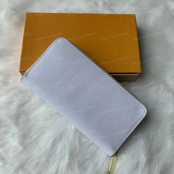 Zipper Wallet White grid L33