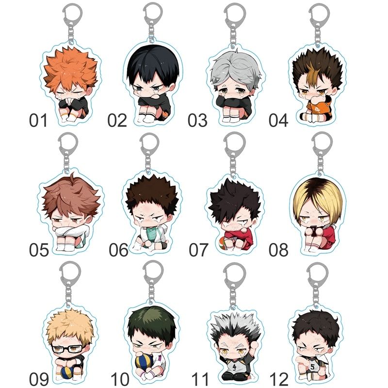 Keychain High Quality Haikyuu! Anime Volleyball Young Japan Acryl Rubber Cute Cartoon Funny Crying Face Hanger Keychain High Quality Haikyuu! Anime Volleyball Young Japan Acryl Rubber Cute Cartoon Funny Crying Face Hanger