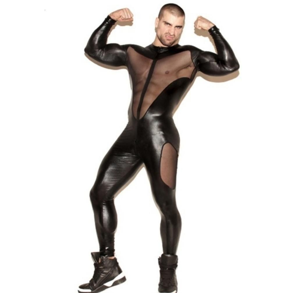 Compra Látex Hombres Mojado Mirada Catsuit Imitación De Cuero Malla  Mansiones Negro Apretado Pvc Body Traje Club Ropa Hombre Encaje Lencería  Fetiche Traje Corporal Barato | Entrega Rápida Y Calidad | Es.Dhgate