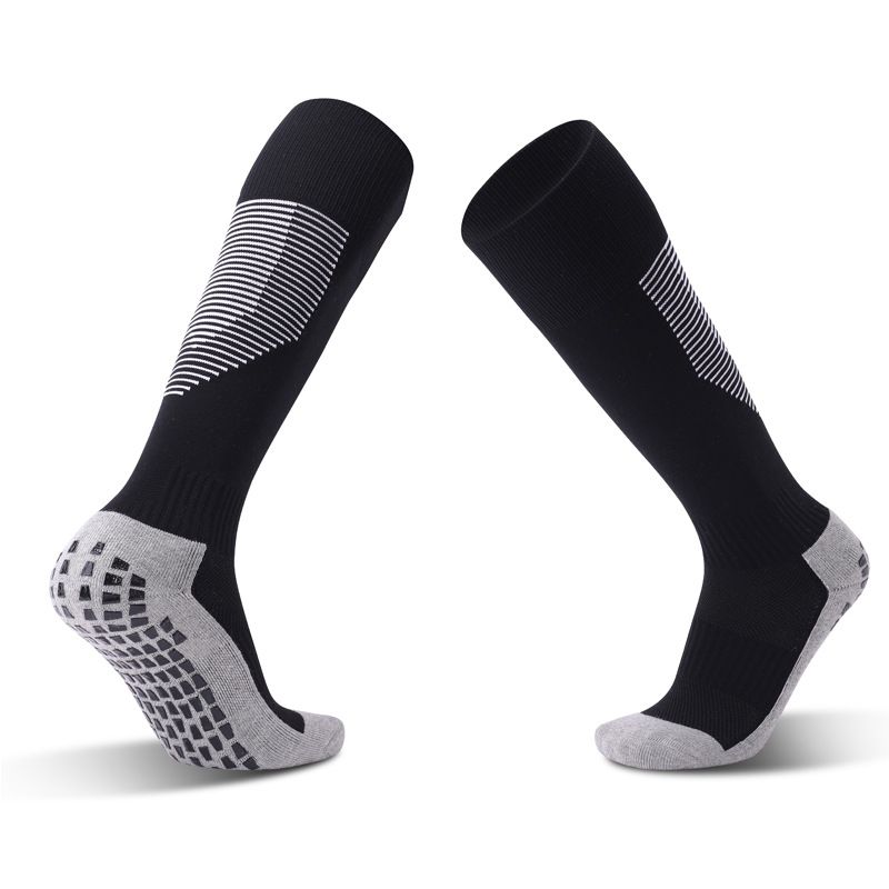 chaussettes de football sportif ￠ rayures noires