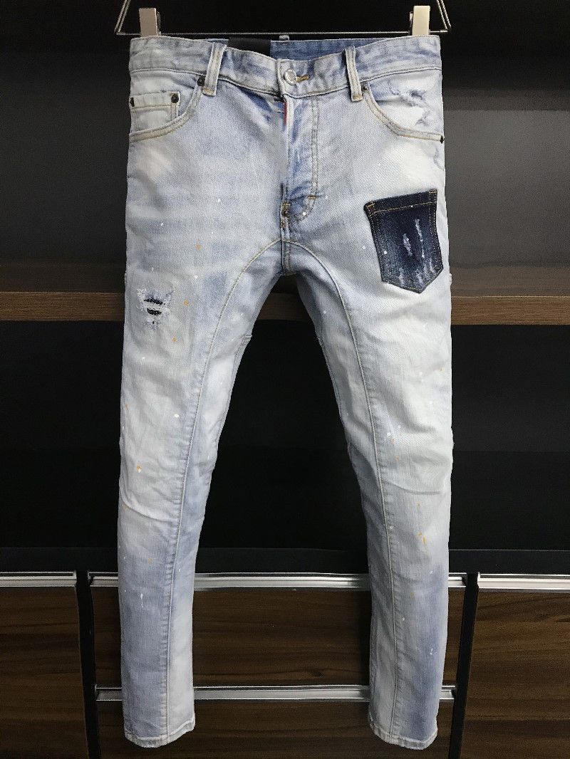Mens Jeans Designer Tiered 