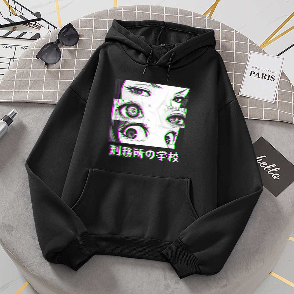 Japan Anime Aesthetic Male Hoodie Prison School Eyes Sad Mens Sportswear 2021 New Arrive Homme Clothes Japan Anime Aesthetic Male Hoodie Prison School Eyes Sad Mens Sportswear 2021 New Arrive Homme Clothes