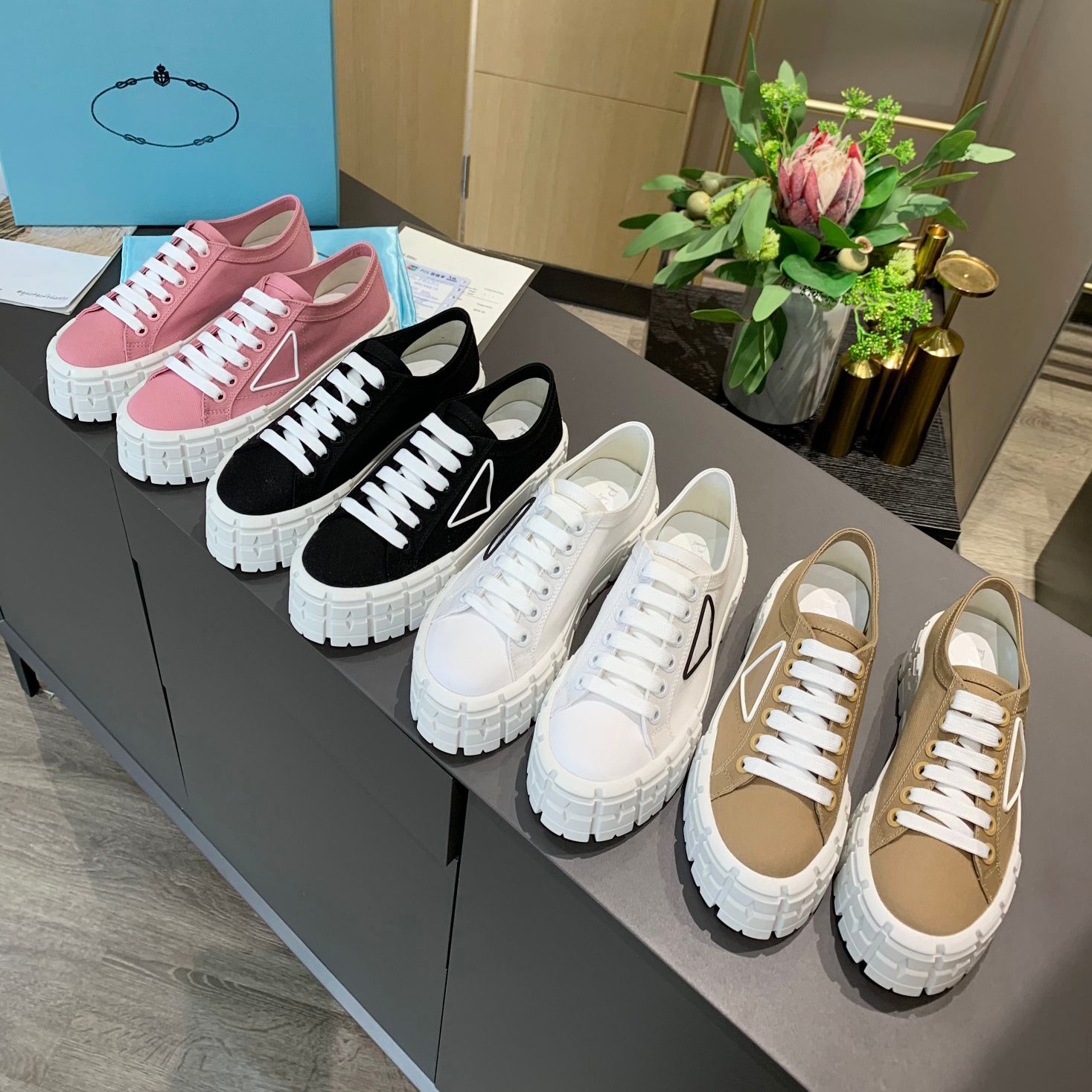 Designer Sneakers Gabardine Nylon 