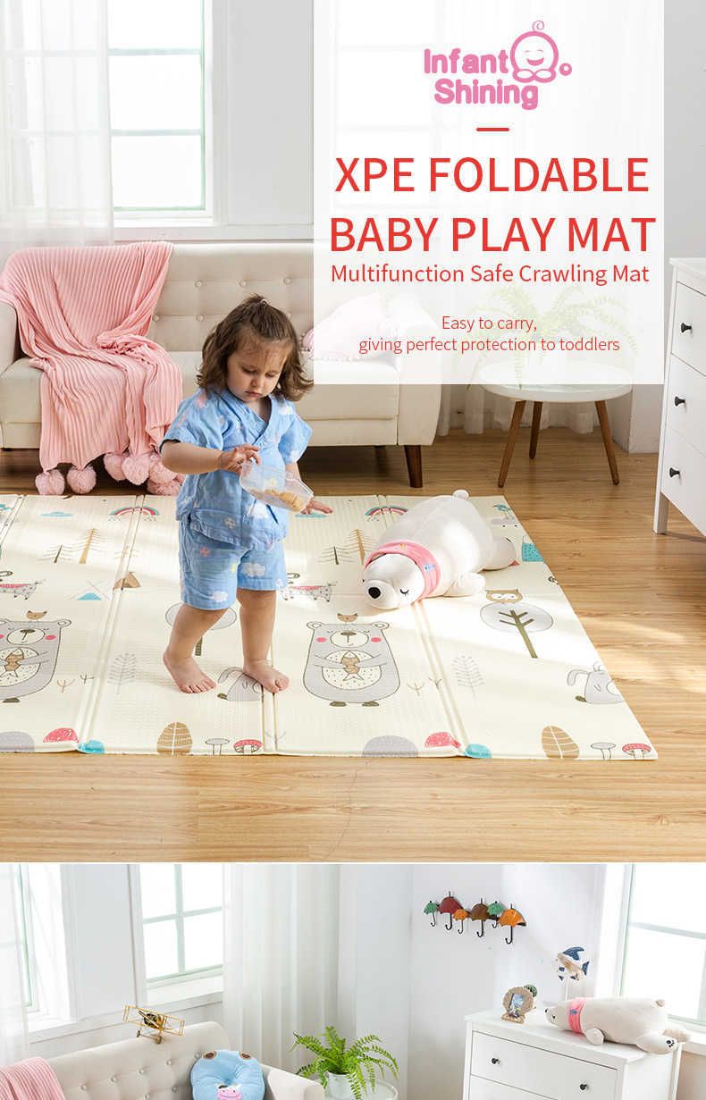 Infant Shining Baby Mat Play Mat for Kids 180*200*1.5cm Playmat Thicker  Bigger Kids Carpet Soft Baby Rugs Crawling Floor Mats