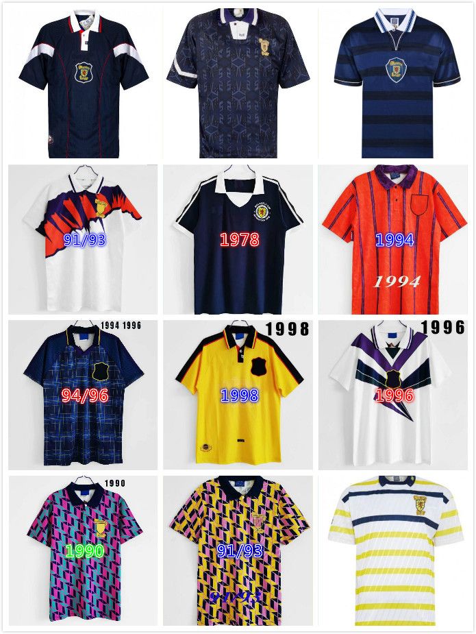 1988 1991 1992 1992 1993 Schottland Retro Fußball-Jersey 88 93 McCoist Bowman Mccleish Mcinally Mo Johnston Vintage Classic Football Shirt