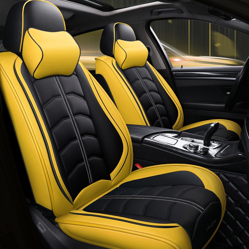 Groothandel Autostoelhoezen Voor 112,32 €, Haal 21 Jarige Autostoelhoezen  Voor Sedan SUV Duurzaam Lederen Universele Vijf Stoelen Set Kussen Matten  Voor 5 Seat Seater Car Fashion Spring And Summer Yellow Volledig Ingetogen
