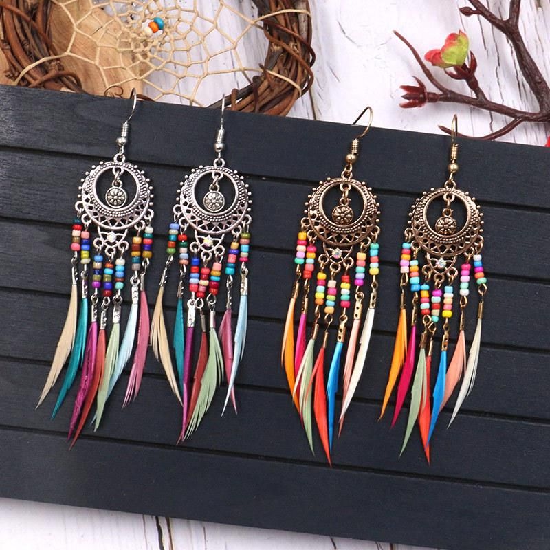 Pendientes De Gotas Retro Perlas Multicolores Perlas De De Pendientes De Gotas Retro Perlas Multicolores Perlas De De