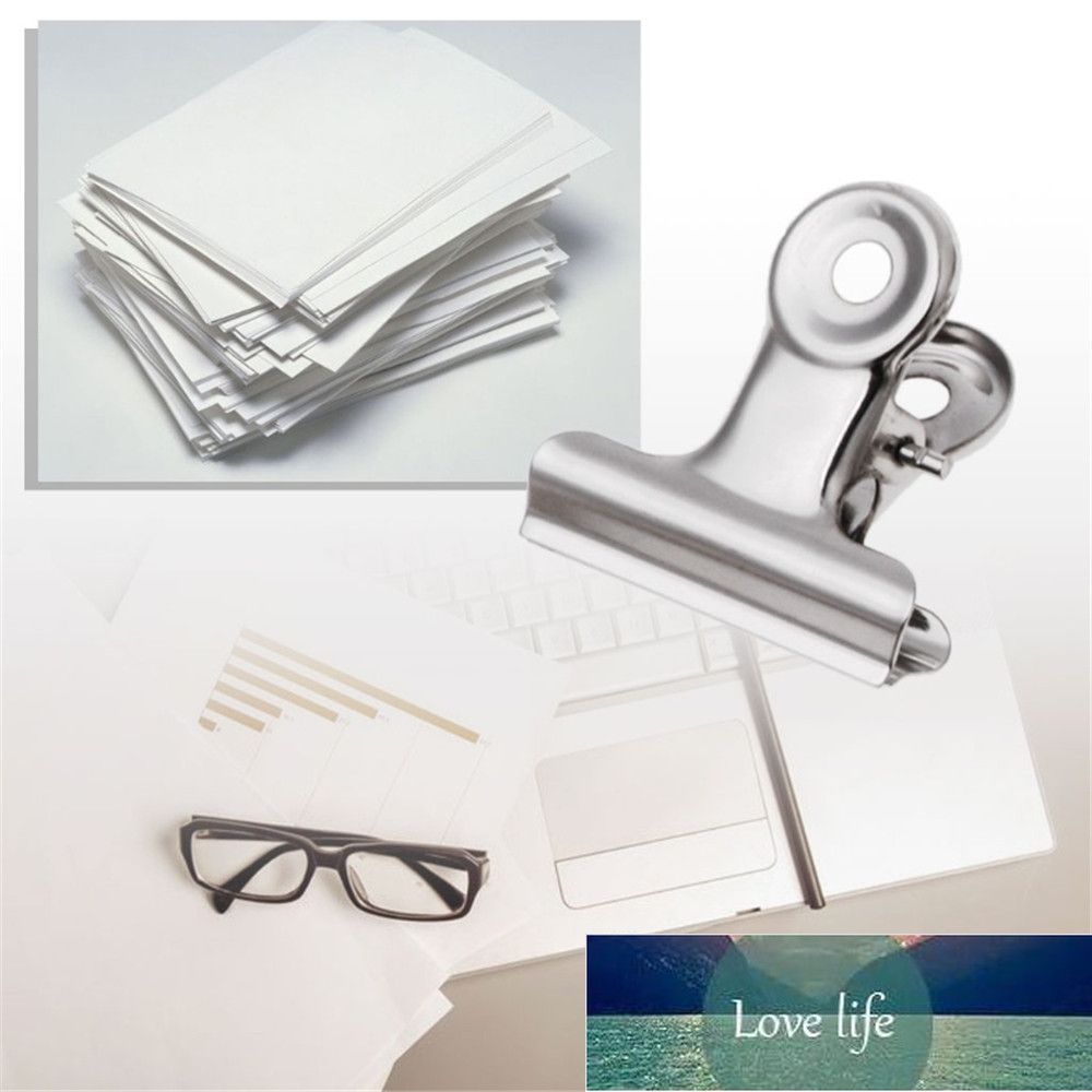 6PCS 22mm Sealing Bag Clips Stainless Steel Letter Photo Paper File Binder Clip 