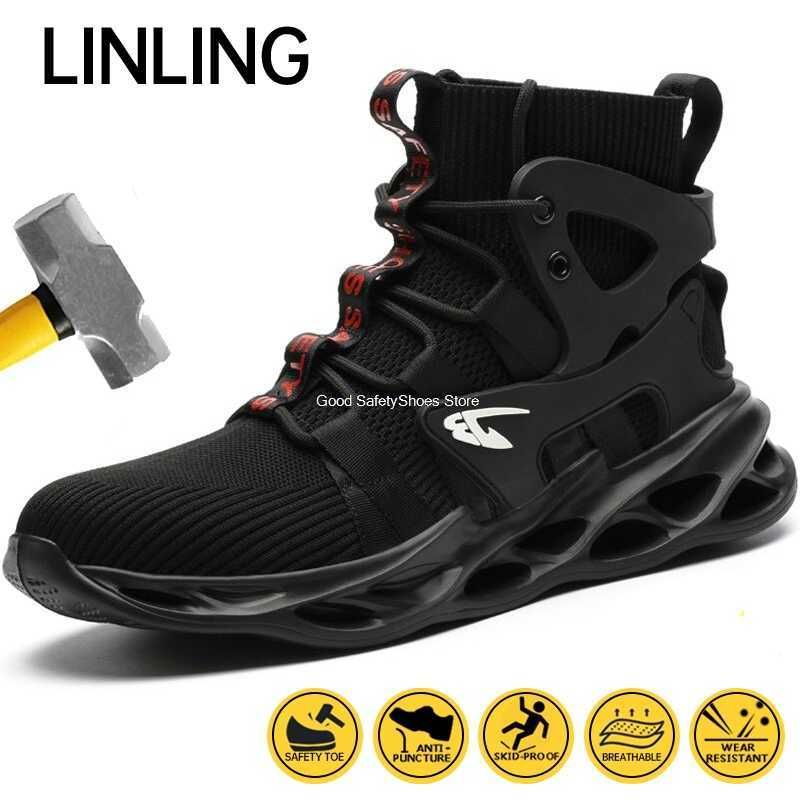 Botas de seguridad indestructibles para hombre 2021 zapatos de trabajo con punta de acero calzado de seguridad Botas de seguridad indestructibles para hombre 2021 zapatos de trabajo con punta de acero calzado de seguridad
