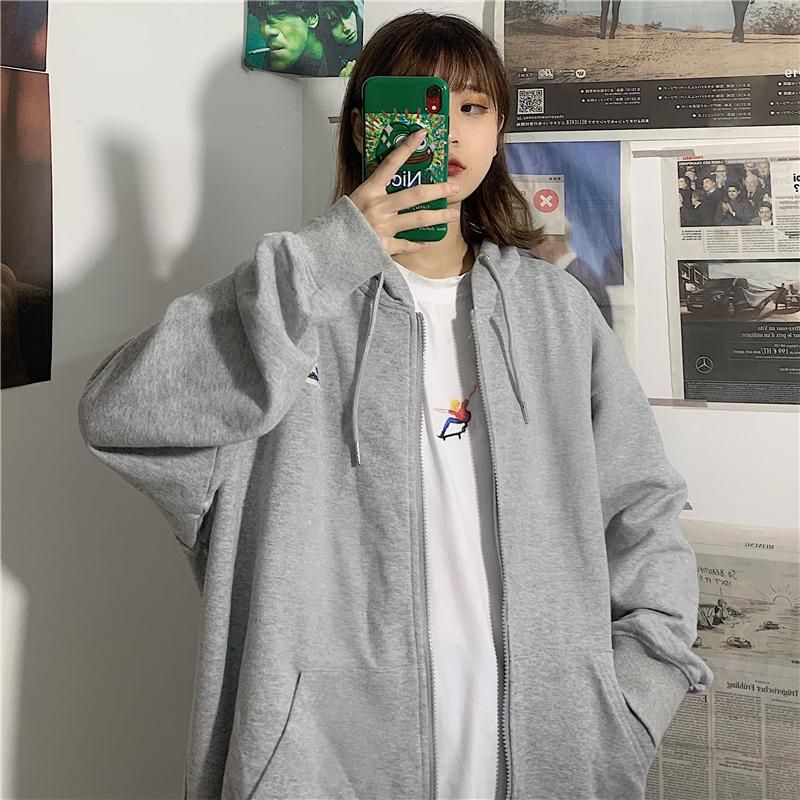 Compra Sudaderas Con Capucha Para Mujer Sudaderas Finas Sudadera Mujeres  2021 Primavera Otoño Insumos Sueltos Corea Zipper Tops Harajuku Barato |  Entrega Rápida Y Calidad | Es.Dhgate