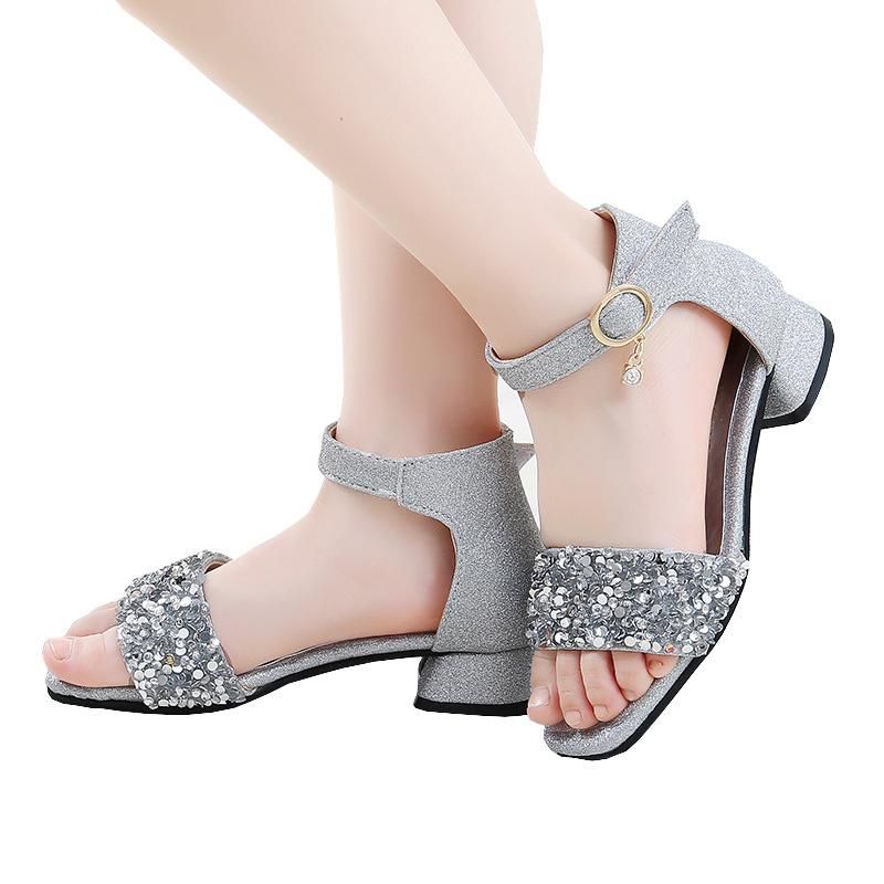 Compra Sandalias Adolescentes Niñas Little Girls Summer Rhinestone De Tacón  Alto Princesa Para La Escuela Boda Y Fiesta De Baile Barato | Entrega  Rápida Y Calidad | Es.Dhgate