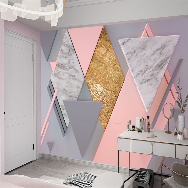 A.S Création géométriquement Papier peint papier rose 365753 mur scandinave stuktur 