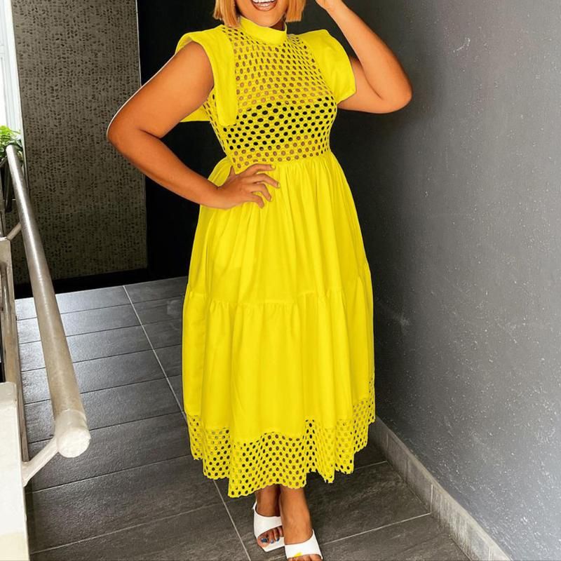 Casual Dresses Summer Yellow Dress 