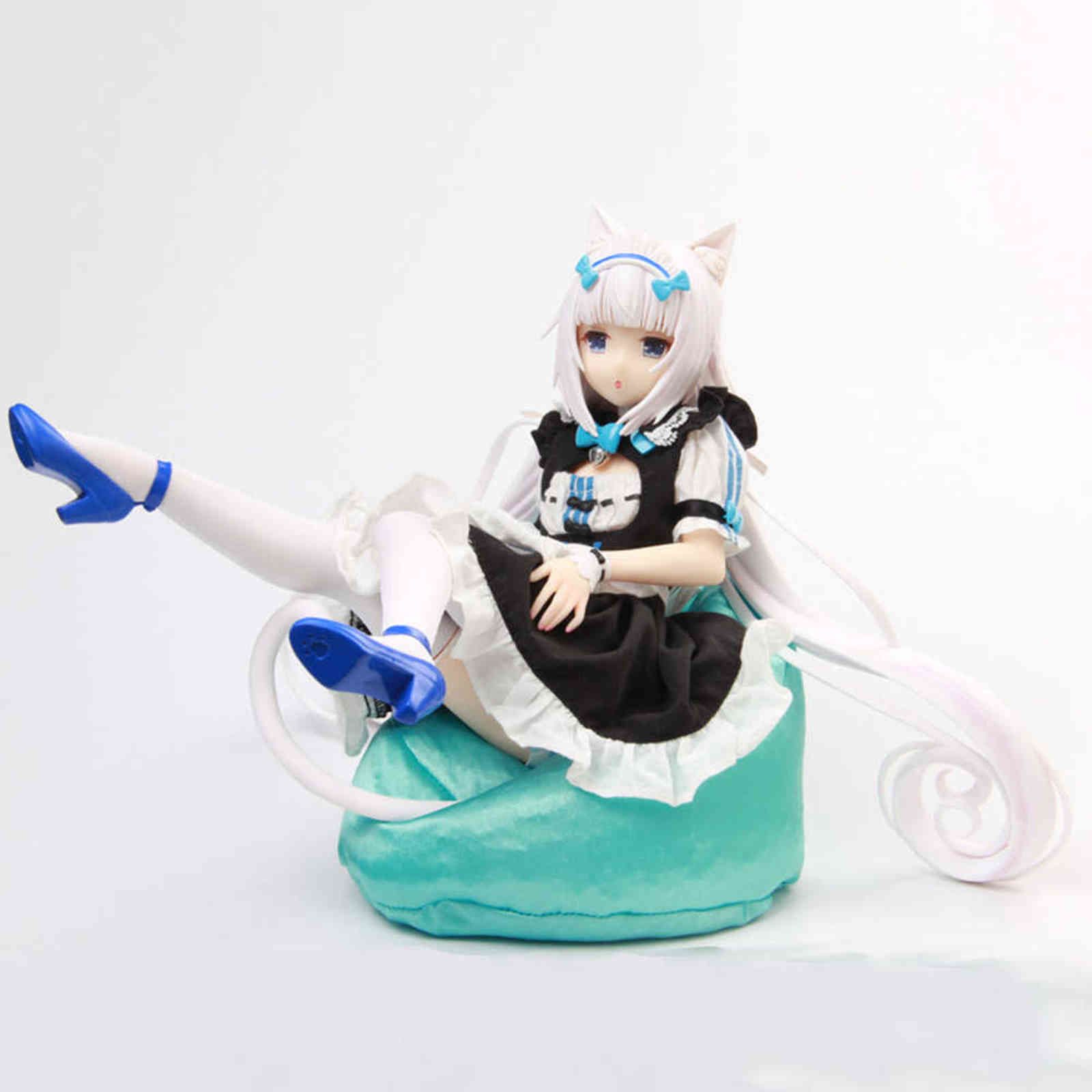 Anime Native NEKOPARA Vanilla Chocolate Sexy Cat Girl PVC Action Figure Toy  Maid Sofa Ver Collectible Model Doll Gifts 22cm H1105