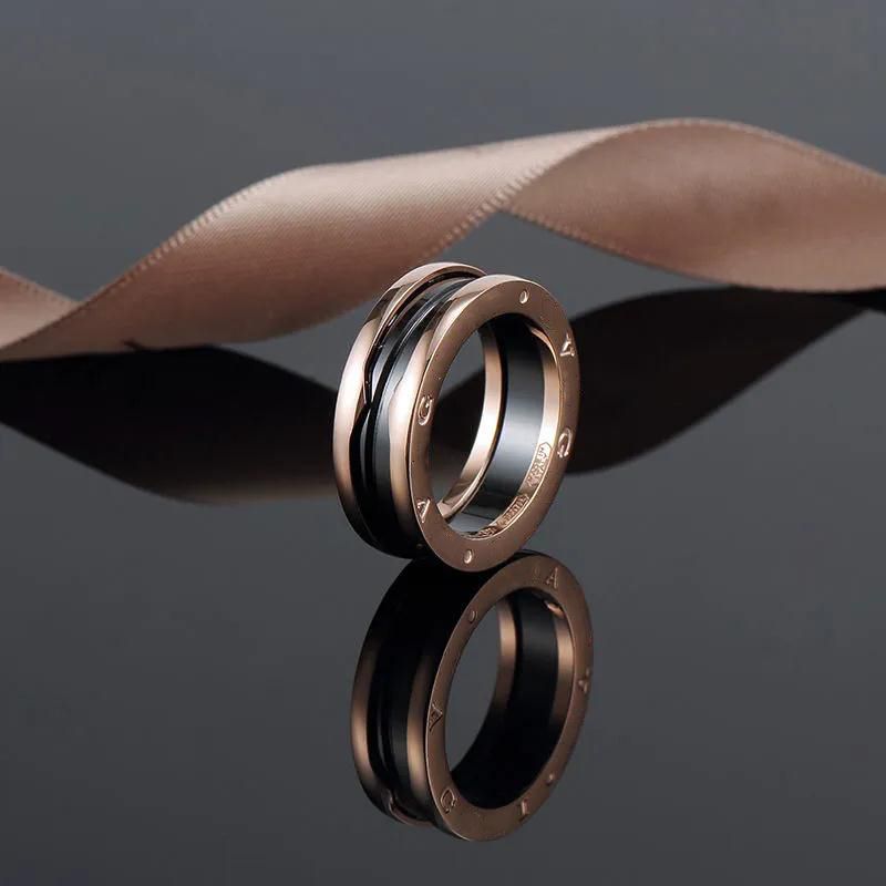 1 Ring Rose Golden + Black