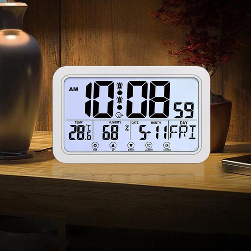 Desk Table Clocks Digital Alarm Clock, Touch Screen Alarm Clock