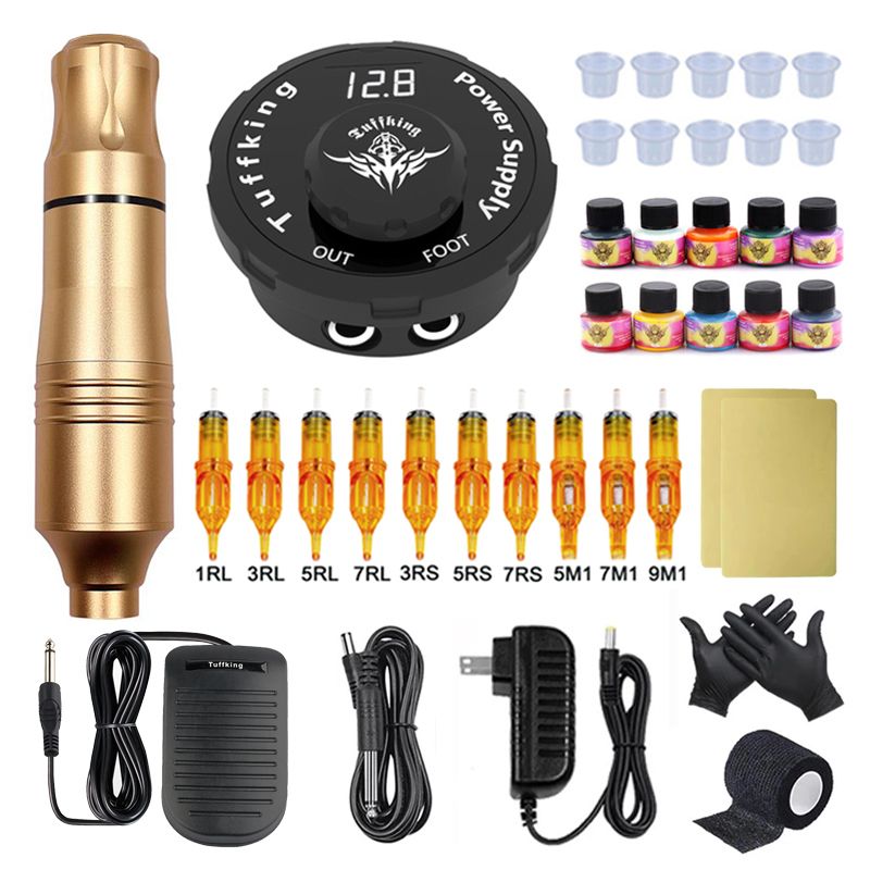 Gouden tattoo -kit