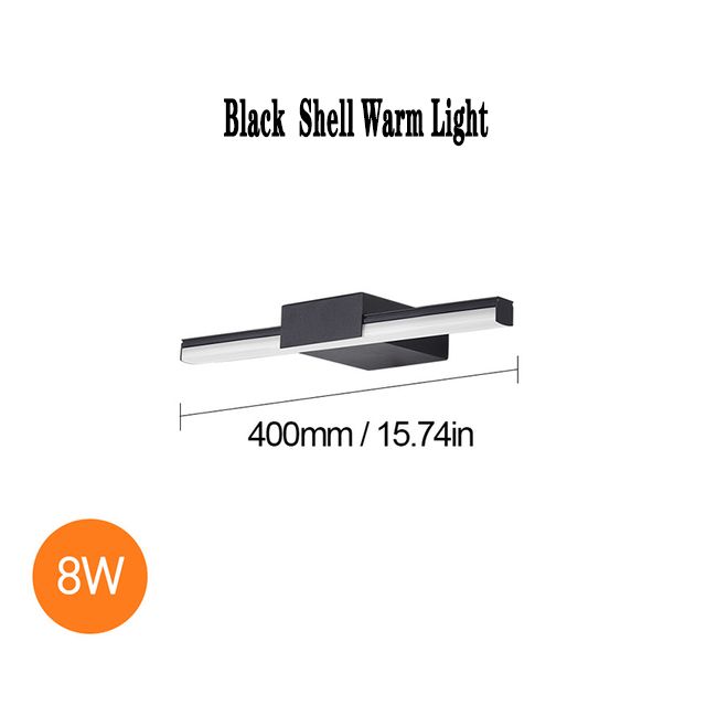 Czarna skorupa ciepłe światło-400mm