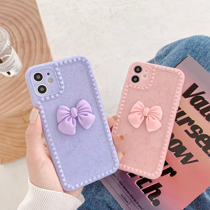 Purple Butterfly Bow Girl Phone Cases For Iphone 12 11 Pro Xs Max X Xr ...