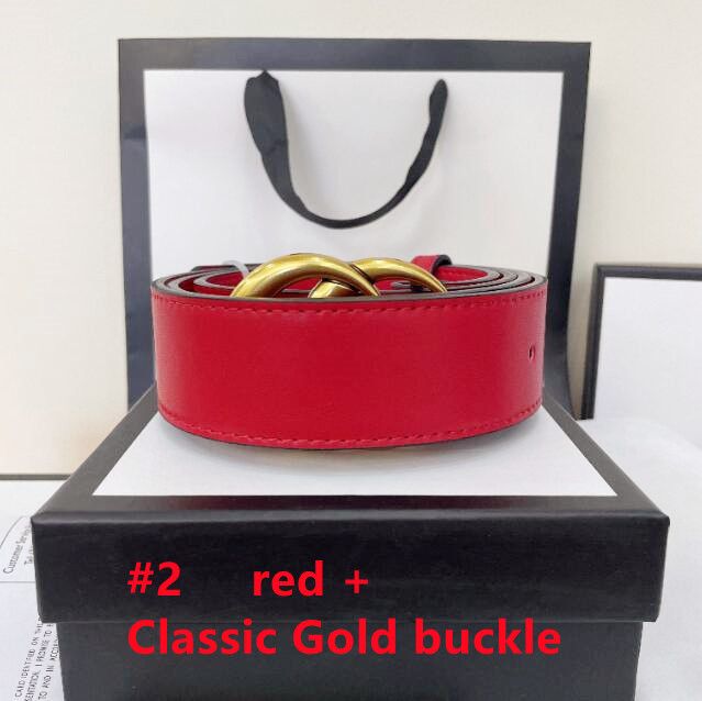 #2 Red + Classic Gold Buckle