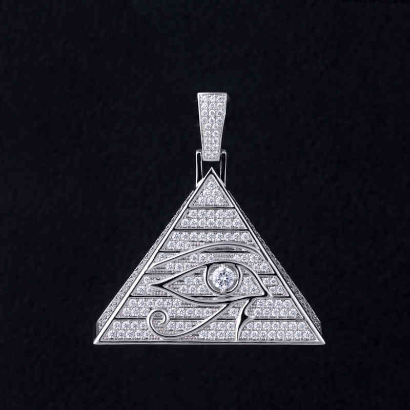 Horus oeil pyramide blanc zirconium whit