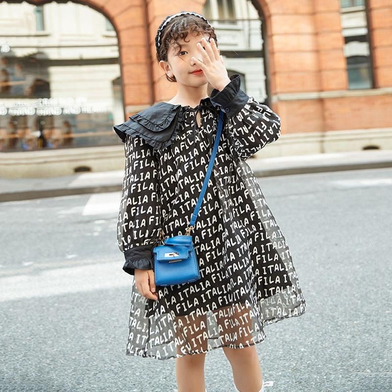 Compra Vestidos De Niña Estilo Coreano Niñas Carta De Impresión De La  Princesa Adolescente Elegante Ropa De Otoño 10 12 13 14 Años Barato |  Entrega Rápida Y Calidad | Es.Dhgate
