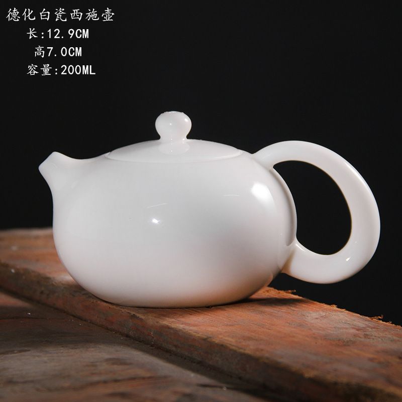Dehua Beyaz Porselen Xishi Pot