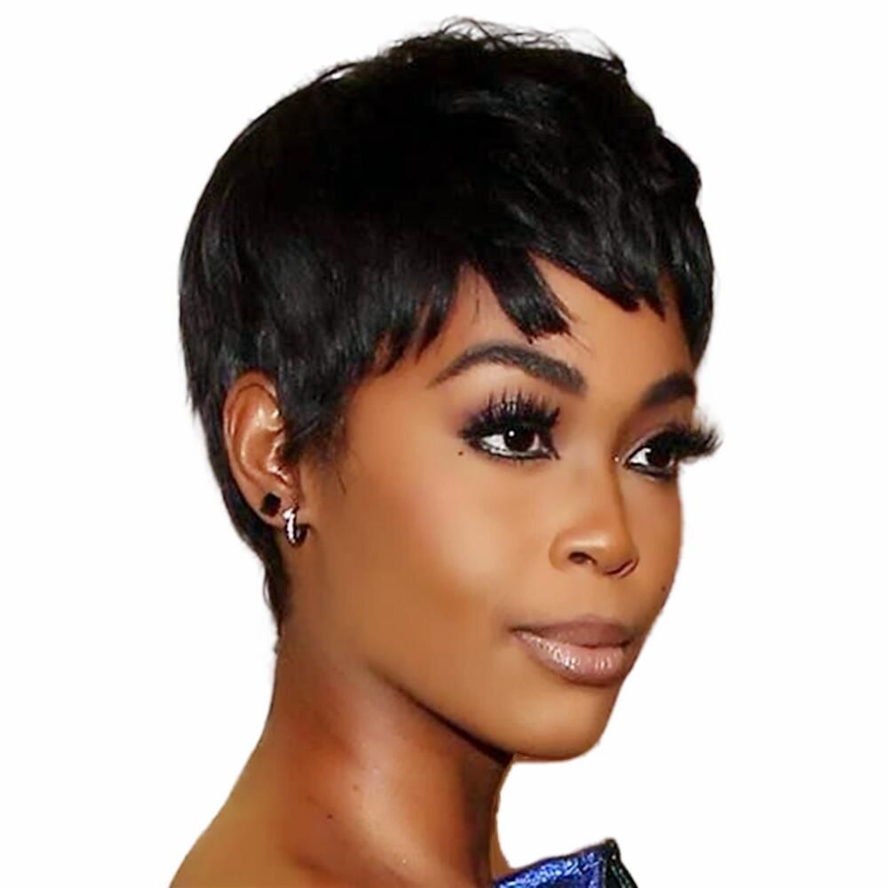 Natural Color Very Short Bob Straight Human Wigs With Bangs Brazilian Virgin Hair Pixie Cut Wig Natural Color Very Short Bob Straight Human Wigs With Bangs Brazilian Virgin Hair Pixie Cut Wig