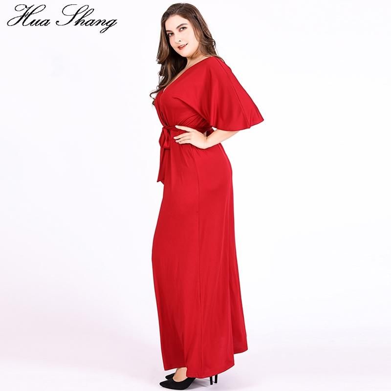Vestidos casuales Partido rojo para las mujeres gorda de verano Vestido largo de la manga corta Vestidos casuales Partido rojo para las mujeres gorda de verano Vestido largo de la manga corta