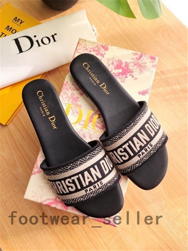 Dior Dway Women Platform Sandals Christian Designers Slides Low