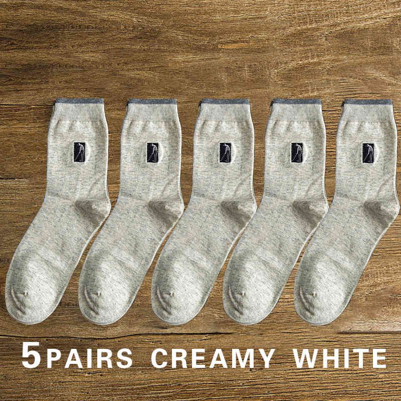 5 Pairs Creamy White