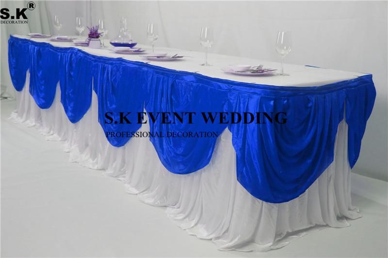 3m Longx80cm Altezza Bianco e Royal Blue