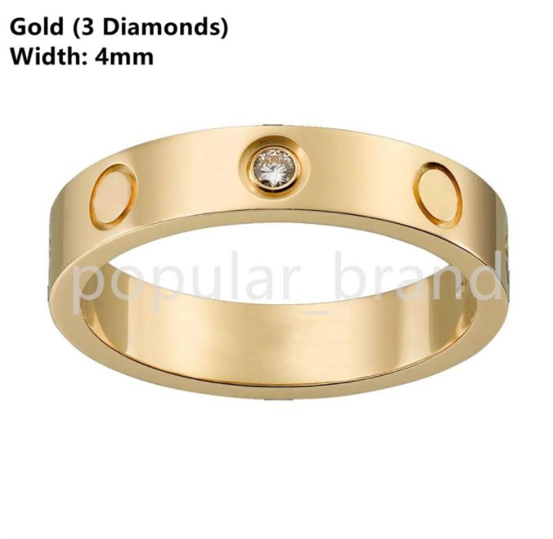 4mm goud met diamant