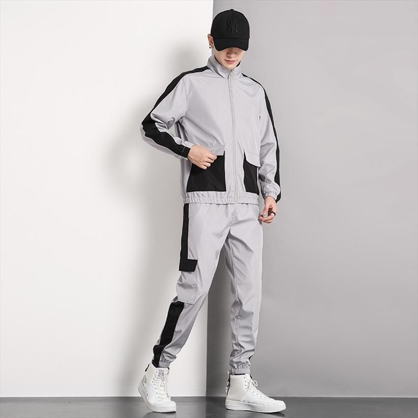 Spring oversized 4xl hoodie heren trainingspak broek mannelijke rits  stikswerk sportkleding casual en vrouwen training sport