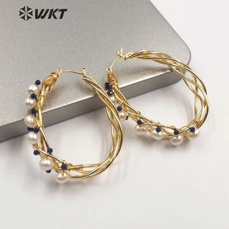 Pendientes De Perlas De Anillo Grande De Mujer De Oreja De Pendientes De Perlas De Anillo Grande De Mujer De Oreja De