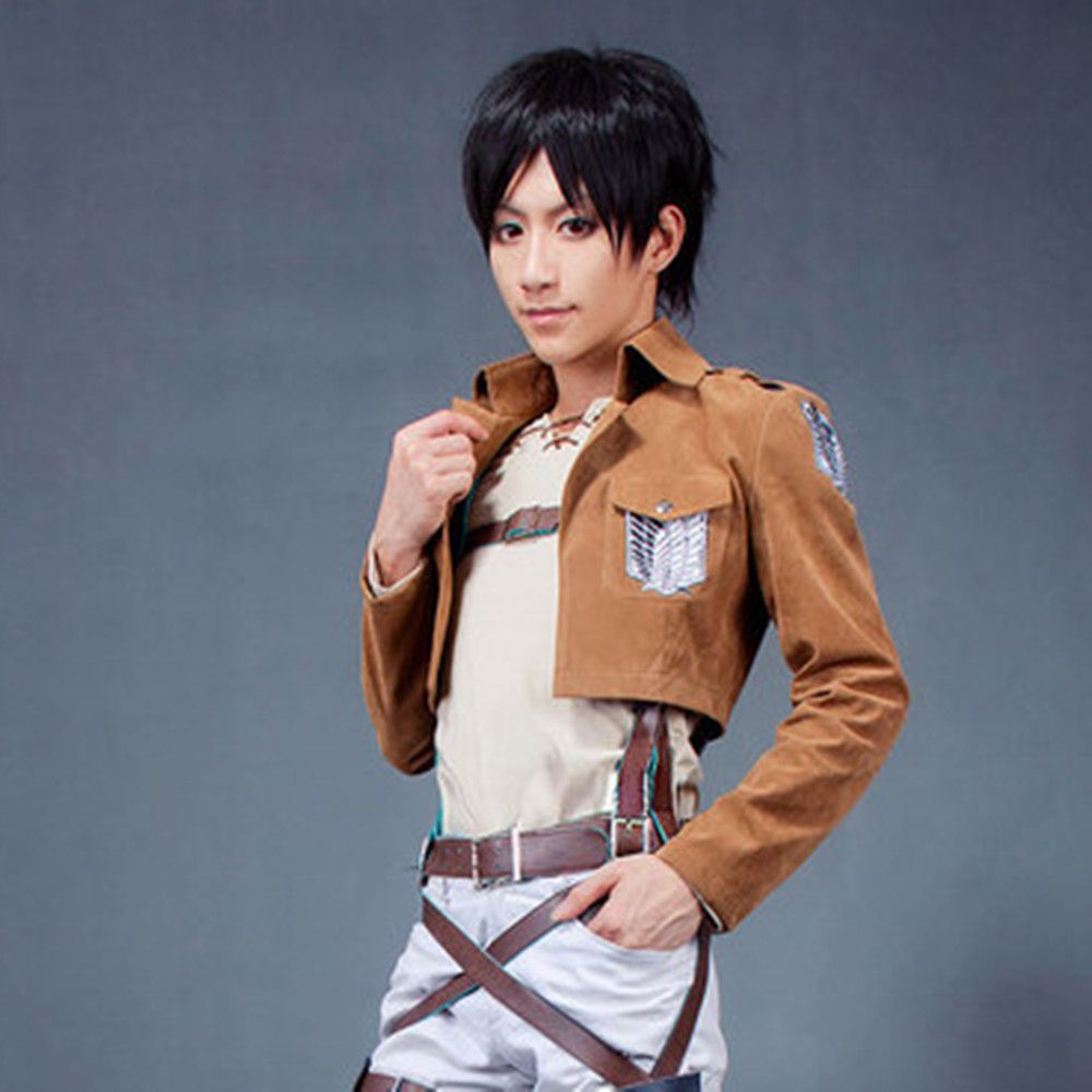 Avispón Talentoso representante Ataque en Titan Cosplay MIKASA ACKERMAN Jackets Coats Top Anime Cosplay  Disfraz