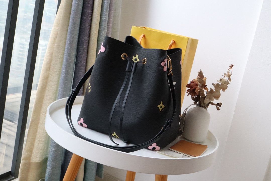 Black leather + colored flower