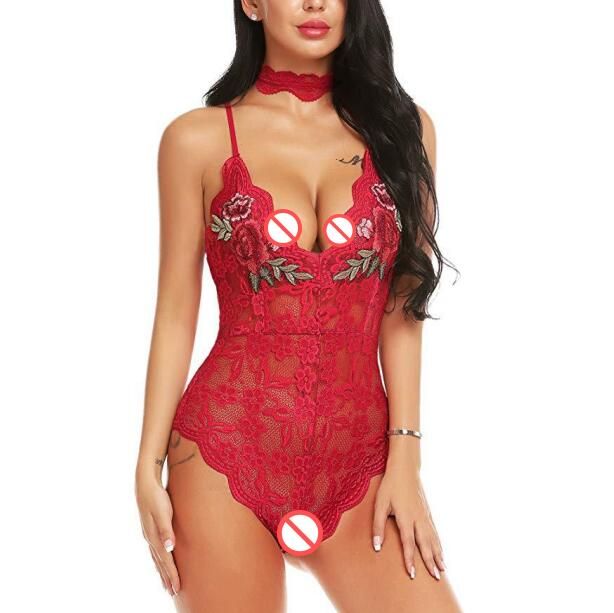 Compra DHL Al Por Mayor es Mujeres Ropa De Dormir Pijamas Sexy Ropa Interior  Encaje Camisón Perspectiva Femenino Bordado De Una Pieza Traje Lencería  Noche Ropa De Noche F081 Barato | Entrega