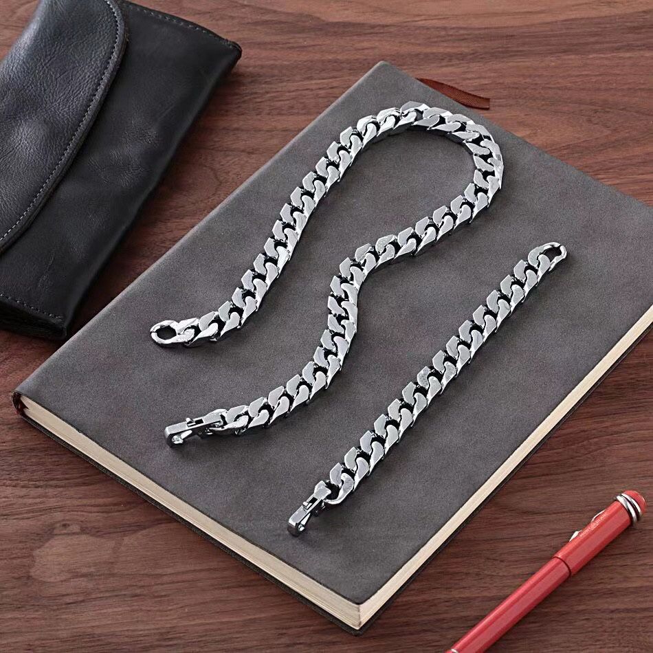 1 комплекты серебра / ожерелье + браслет