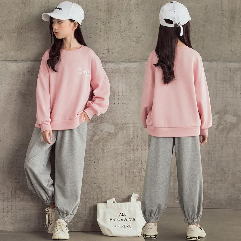 Ropa de ropa de niña ropa de primavera otoño niños niños niña sólidos coreanos trajes adolescentes Ropa de ropa de niña ropa de primavera otoño niños niños niña sólidos coreanos trajes adolescentes